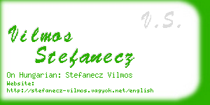 vilmos stefanecz business card